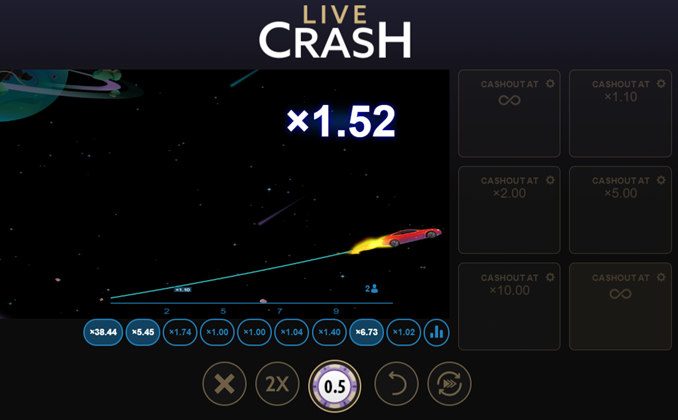 Live Crash oyunu